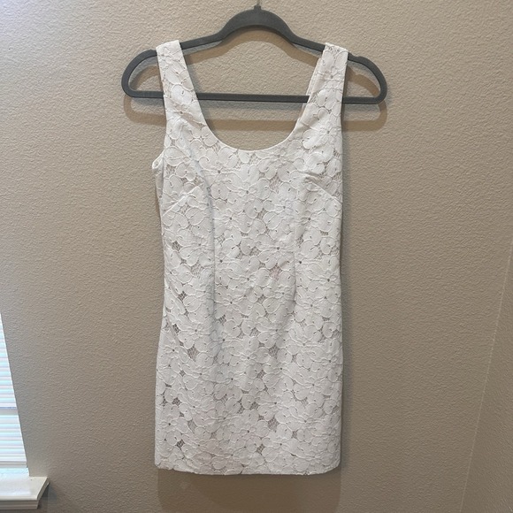 Lilly Pulitzer Dresses & Skirts - Lilly Pulitzer Womens Dress 0 White Lace Sleeveless Mini Bridal Bachelorette LWD